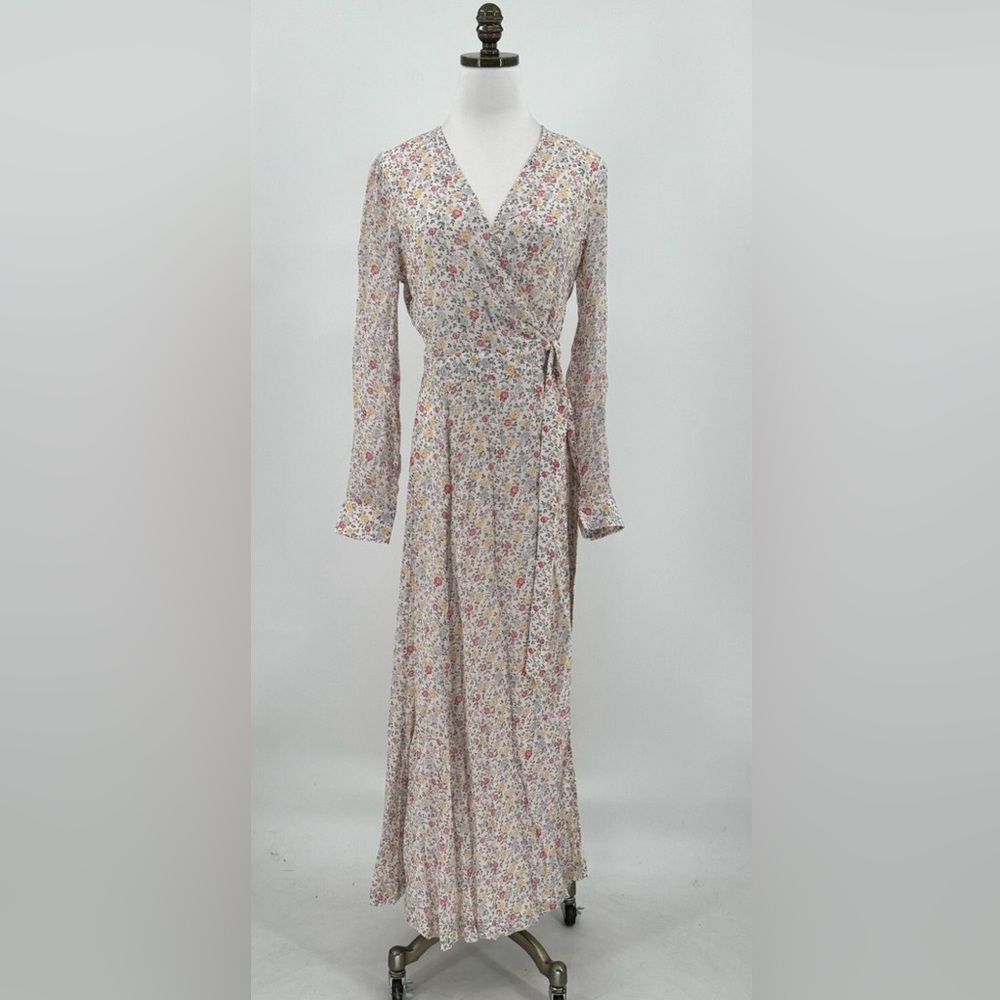 Ganni Multicolor Floral Long Sleeve Dress